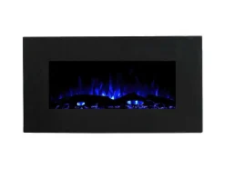 Elektrische Sfeerhaard Chandela - L84 X D14 X H45 Cm - Zwart