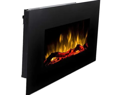 Elektrische Sfeerhaard Chandela - L84 X D14 X H45 Cm - Zwart