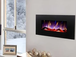 Elektrische Sfeerhaard Chandela - L84 X D14 X H45 Cm - Zwart