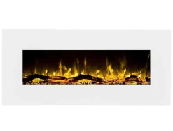 Elektrische Sfeerhaard Lalita - L110 X D14 X H49 Cm - Wit