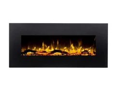 Elektrische Sfeerhaard Lalita - L110 X D14 X H49 Cm - Zwart