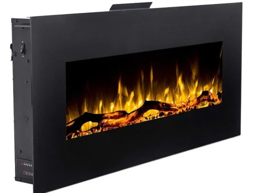 Elektrische Sfeerhaard Lalita - L110 X D14 X H49 Cm - Zwart
