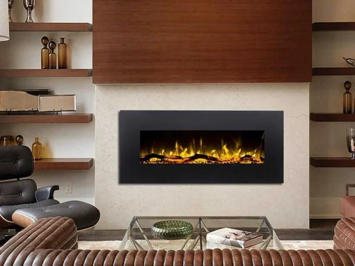 Elektrische Sfeerhaard Lalita - L110 X D14 X H49 Cm - Zwart