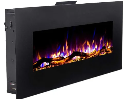 Elektrische Sfeerhaard Lalita - L110 X D14 X H49 Cm - Zwart