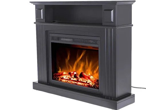 Elektrische Sfeerhaard Lopevi - L99 X D25 X H82,5 Cm - Zwart