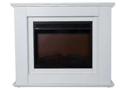 Elektrische Sfeerhaard Nevado - Met Schoorsteenmantel - Leds - L100 X D27,5 X H82,5 Cm - Wit