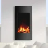 Elektrische Sfeerhaard Vulcano - L41 X D13 X H81 Cm - Zwart