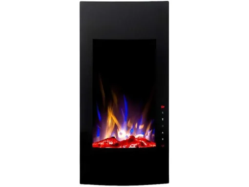 Elektrische Sfeerhaard Vulcano - L41 X D13 X H81 Cm - Zwart