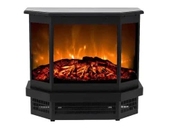 Elektrische Sfeerkachel Etna - L55,8 X D22,5 X H51,6 Cm - Zwart