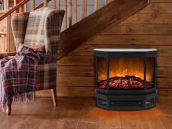 Elektrische Sfeerkachel Etna - L55,8 X D22,5 X H51,6 Cm - Zwart