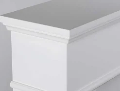 Elektrische Staande Sfeerhaard Vesuvia - Met Schoorsteenmantel - L98 X D24 X H102,5 Cm - Wit