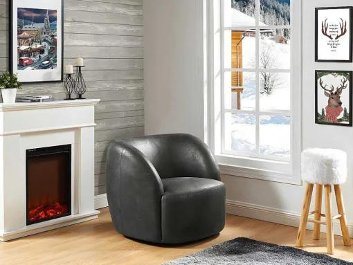 Elektrische Staande Sfeerhaard Vesuvia - Met Schoorsteenmantel - L98 X D24 X H102,5 Cm - Wit