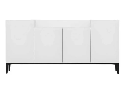 Ellaria Multifunctioneel Kabinet, Wit, Zwart, 160X42X75 Cm, Epikasa