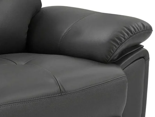 3- En 2-Zits-Relaxbank Van Grijs Leer Vineta