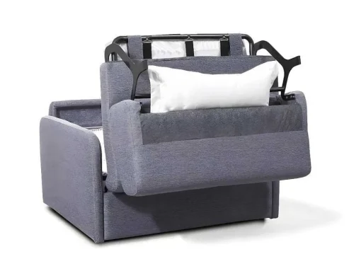 Express-Converteerbare Fauteuil In Stof Nadoa - Bed 100Cm - Lichtgrijs
