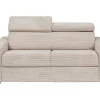 Express-Driezitsslaapbank Van Beige Ribfluweel - Bed Met Brede Latten 140 Cm - Matras 18 Cm - Vizir