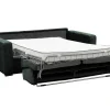 Express-Vierzitsslaapbank Van Groen Ribfluweel - Bed Met Brede Latten 160 Cm - Matras 18 Cm - Mondovi