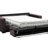 Express-Vierzitsslaapbank Van Bruin Ribfluweel - Bed 160 Cm - Matras 18 Cm - Mondovi