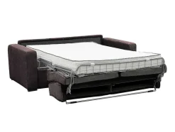 Express-Vierzitsslaapbank Van Bruin Ribfluweel - Bed 160 Cm - Matras 18 Cm - Mondovi