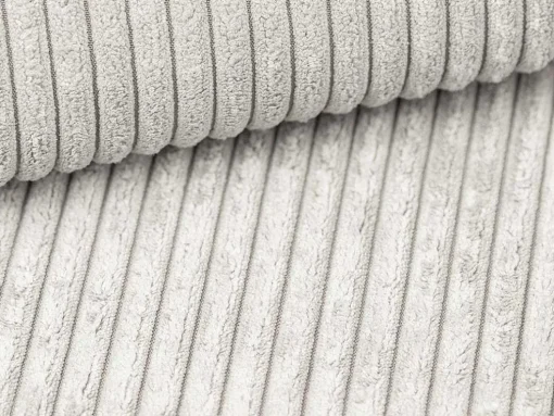 Express-Vierzitsslaapbank Van Beige Ribfluweel - Bed Met Brede Latten 160 Cm - Matras 18 Cm - Mondovi