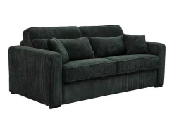 Express-Vierzitsslaapbank Van Groen Ribfluweel - Bed Met Brede Latten 160 Cm - Matras 18 Cm - Mondovi