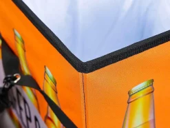 Fabo Opbergdozen Koeltas, Kruk, Draagriem, Zwart, Wit, Oranje.