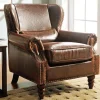 Fauteuil 100% Leer Edouard - Bruin
