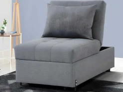 Fauteuil Aanpasbaar Van Stof Lesna - Grijs