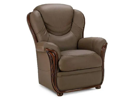Fauteuil Adelaide - 100% Buffelleer - Taupe