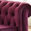 Fauteuil Chesterfield - Fluweel Paars