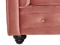 Fauteuil Chesterfield - Fluweel - Pastel Roze