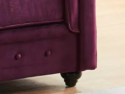 Fauteuil Chesterfield - Fluweel Paars