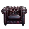 Fauteuil Chesterfield Brenton 100% Buffelleer - Cherry