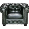 Fauteuil Chesterfield Brenton 100% Buffelleer - Empire Groen
