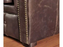 Fauteuil Chesterfield Clotaire Van 100% Leer Met Lived-In Aspect