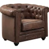 Fauteuil Chesterfield Van Microvezel Met Vintage Look