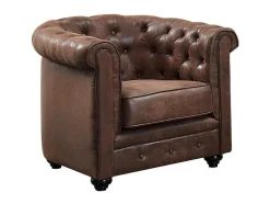 Fauteuil Chesterfield Van Microvezel Met Vintage Look