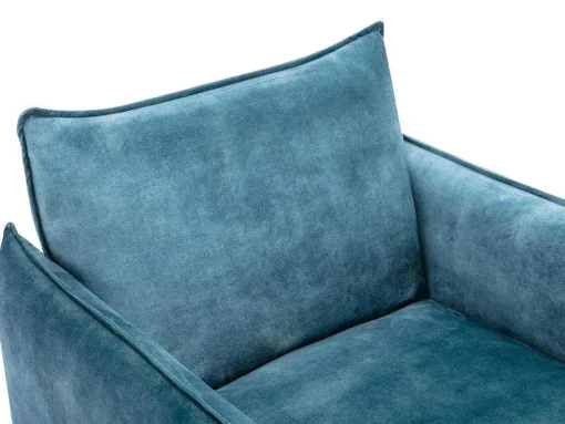 Fauteuil Eendenblauw Fluweel Joel