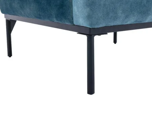 Fauteuil Eendenblauw Fluweel Joel