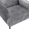 Fauteuil Grijs Fluweel Joel