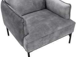 Fauteuil Grijs Fluweel Joel