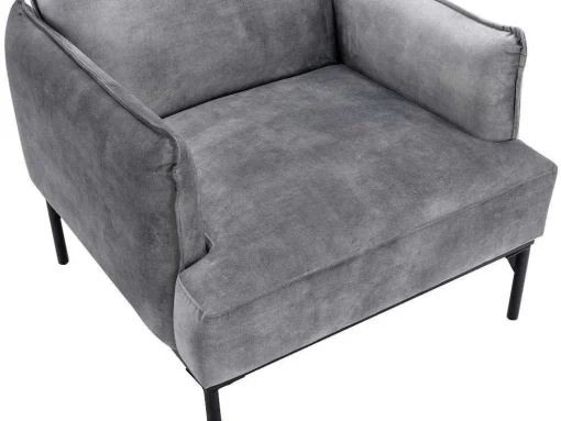 Fauteuil Grijs Fluweel Joel