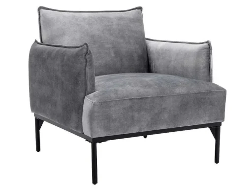 Fauteuil Grijs Fluweel Joel