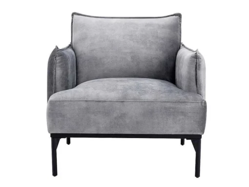 Fauteuil Grijs Fluweel Joel