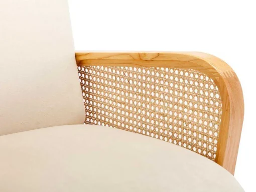 Fauteuil In Beige Fluweel Onani