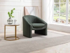 Fauteuil In Groen Ribfluweel Ossana
