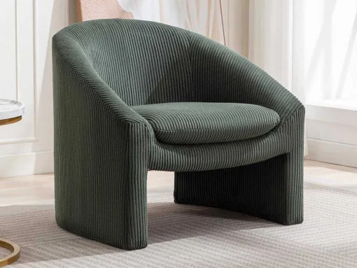 Fauteuil In Groen Ribfluweel Ossana