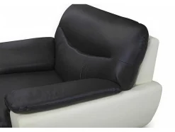 Fauteuil Indice Van Kunstleer - Tweekleurig Zwart En Wit