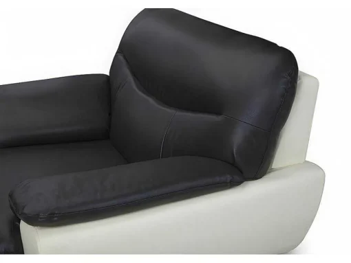 Fauteuil Indice Van Kunstleer - Tweekleurig Zwart En Wit