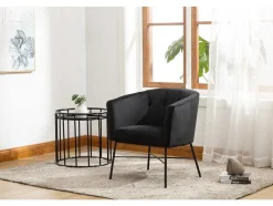 Fauteuil Met Armleuningen Fakart - 100% Polyester - Zwart